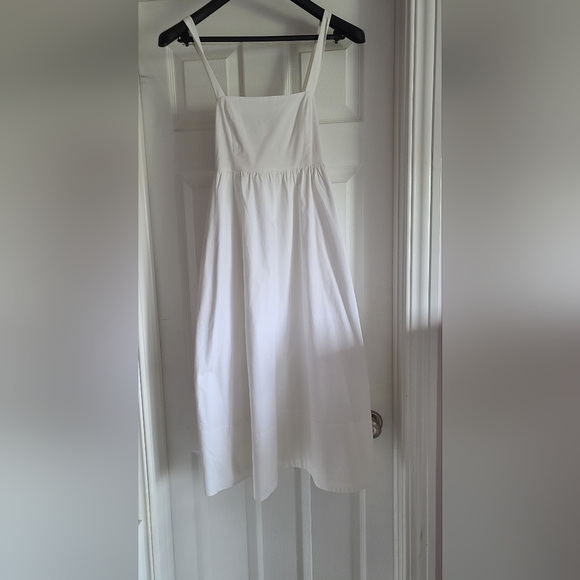 Banana Republic Beyaz Poplin Midi Dress-8 - Picture 3 of 5